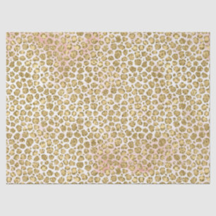 Papier Mousseline Empreinte de léopard Glitzy Glam Gold Blush Partie