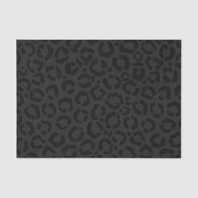 Papier Mousseline Empreinte de léopard noir minimal moderne (Recto)