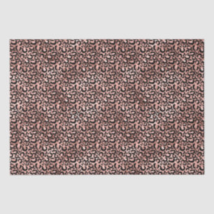 Papier Mousseline Empreinte de léopard noir rose