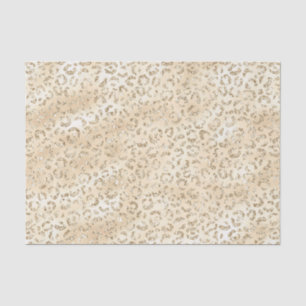 Papier Mousseline Empreinte de léopard Parties scintillant Champagne