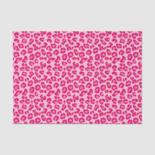 Papier Mousseline Empreinte de léopard Pastel Pink, Hot Pink et Fuch