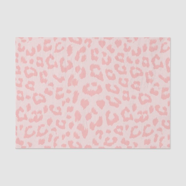 Papier Mousseline Empreinte de léopard rose pâle (Recto)