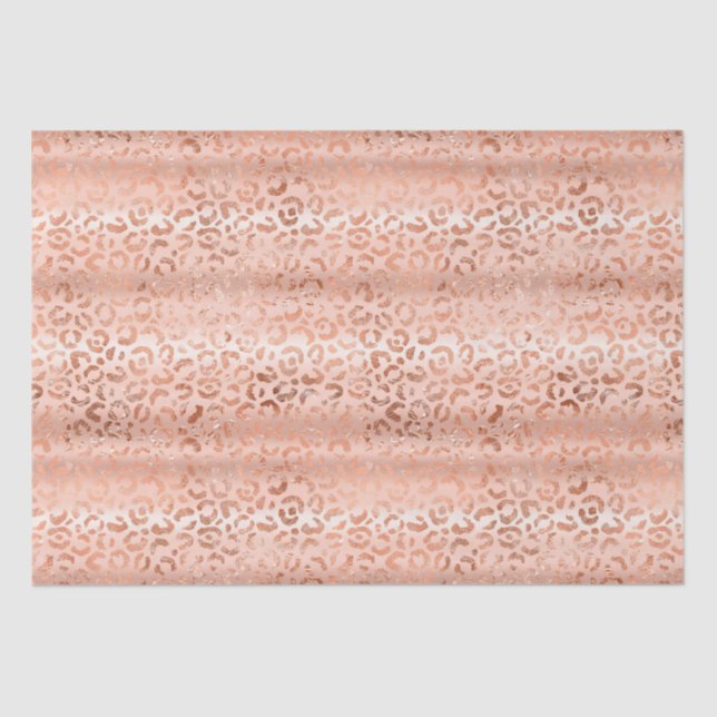 Papier Mousseline Empreinte de léopard rose vif Sparkle Ombre (Recto)