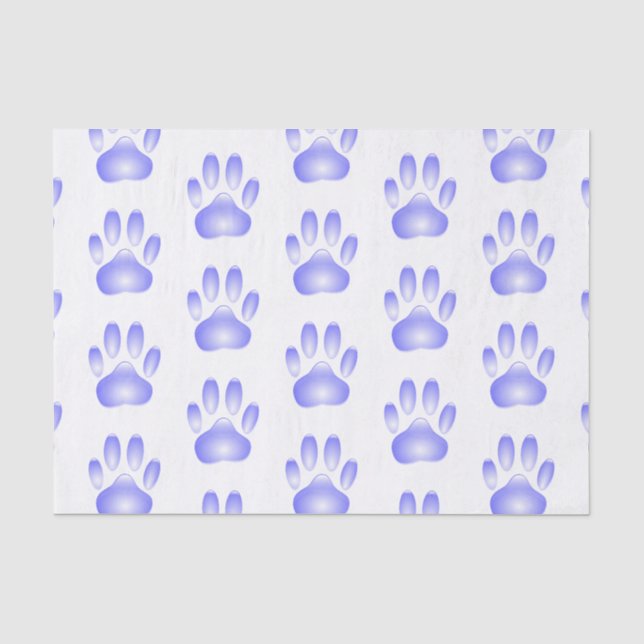 Papier Mousseline Empreinte de patte de chien de verre (Recto)