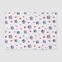 Empreinte de patte de cœur motif Saint-Valentin