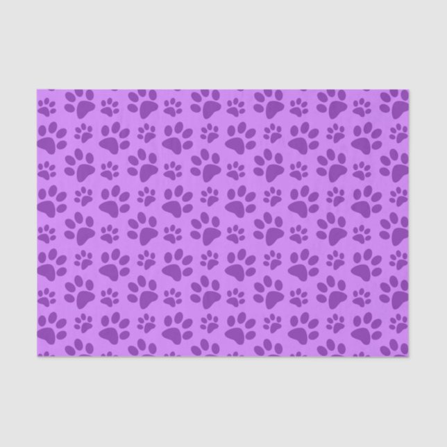 Papier Mousseline Empreinte de patte pourpre en pastel de chien (Recto)