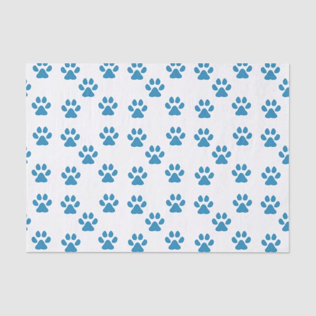Papier Mousseline Empreintes bleues (Recto)