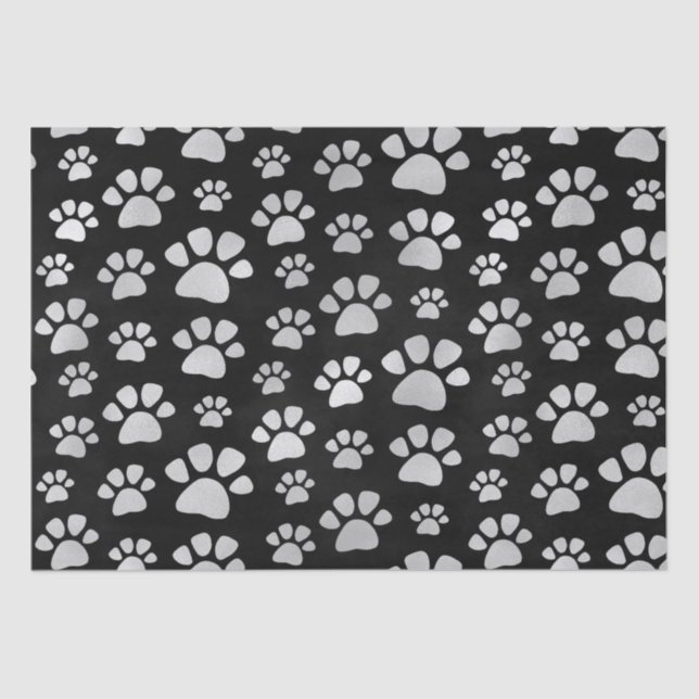 Papier Mousseline Empreintes de pattes de chat (Recto)