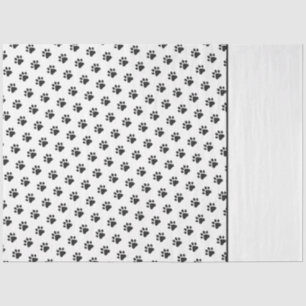 Papier Mousseline Empreintes de pattes Moderne Noir Blanc Pet Amateu