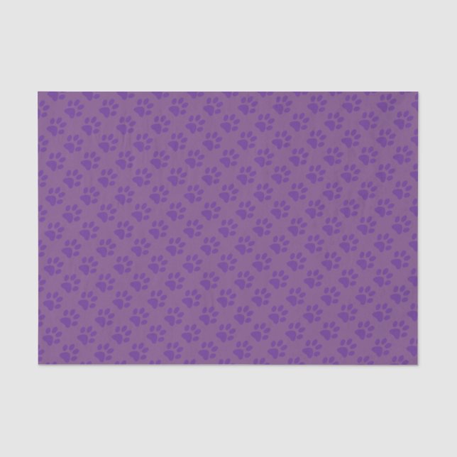 Papier Mousseline Empreintes de pattes pourpres (Recto)