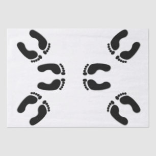 Papier Mousseline Empreintes de pieds nus