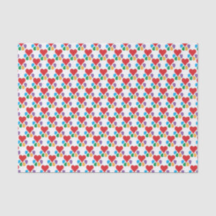 Papier Mousseline Empreintes Motifs Paw Coeur Envelopper avec amour!