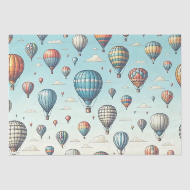 Papier Mousseline En haut, en haut et en loin ! Ballons Whimsical à  (Recto)