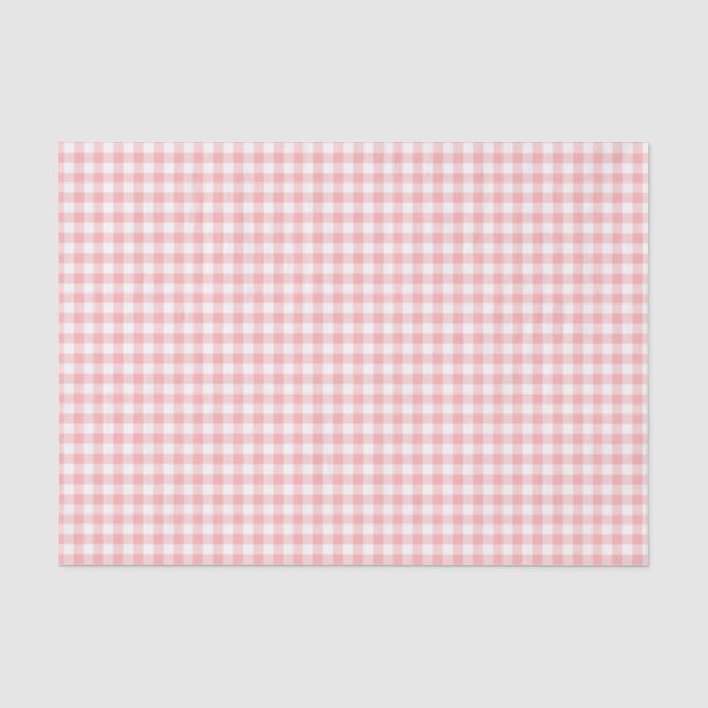 Papier Mousseline En vichy rose (Recto)
