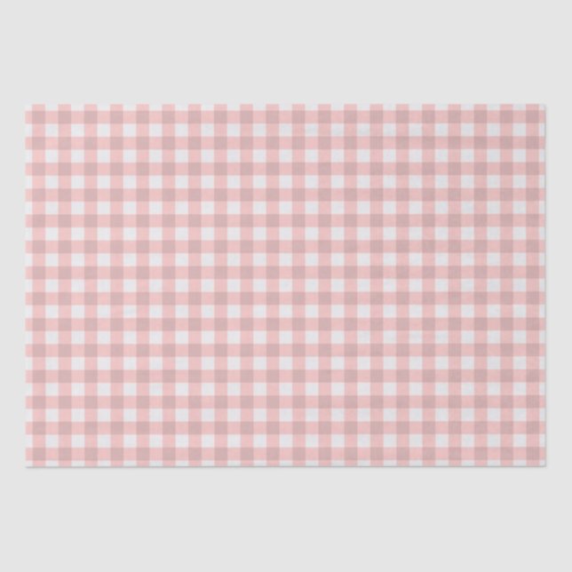 Papier Mousseline En vichy rose pâle (Recto)