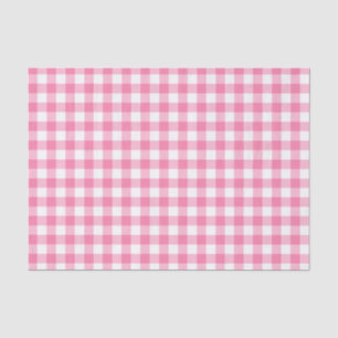 Papier Mousseline En vichy rose pâle