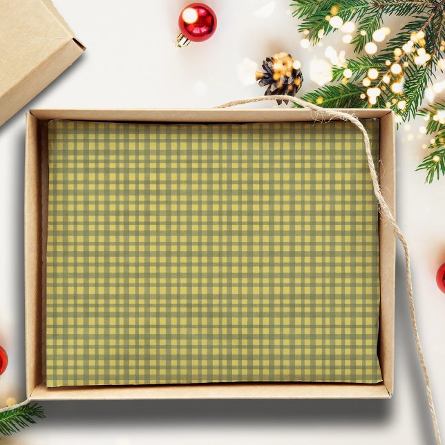 Papier Mousseline En vichy Vert classique Plaid Noël minimal (Créateur téléchargé)