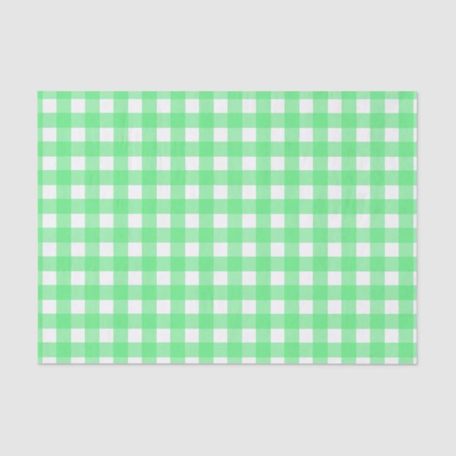 Papier Mousseline En vichy verte (Recto)