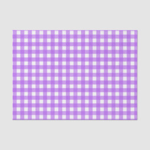 Papier Mousseline En vichy violet brillant