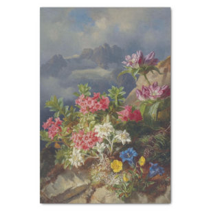 Papier Mousseline Encore la vie avec les fleurs alpines par Andreas 