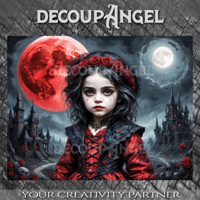 Papier Mousseline Enfant des doubles lunes - Découpage - (Créateur téléchargé)