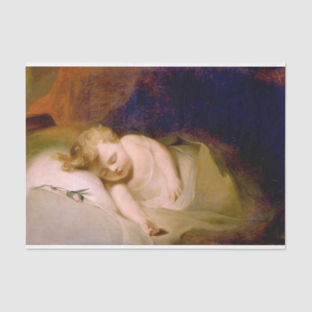 Papier Mousseline Enfant dormant (par Thomas Sully) (Recto)