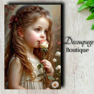 Papier Mousseline Enfant Rose Innocent Découpage