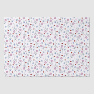 Papier Mousseline Enfants Cute Ladybug Polka dot Daisy Flower Motif