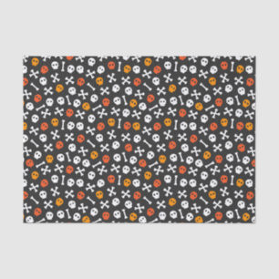 Papier Mousseline Enfants Halloween mignon squelette os crâne