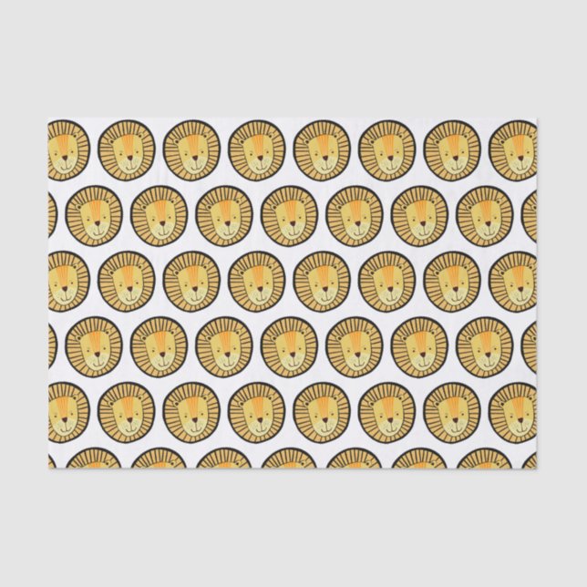 Papier Mousseline Enfants Lion Jungle motif (Recto)