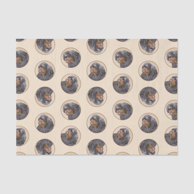 Papier Mousseline English Toy Spaniel Peinture King Charles Dog Art (Recto)