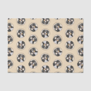 Papier Mousseline Entlebucher Mountain Dog Painting Original Chien A