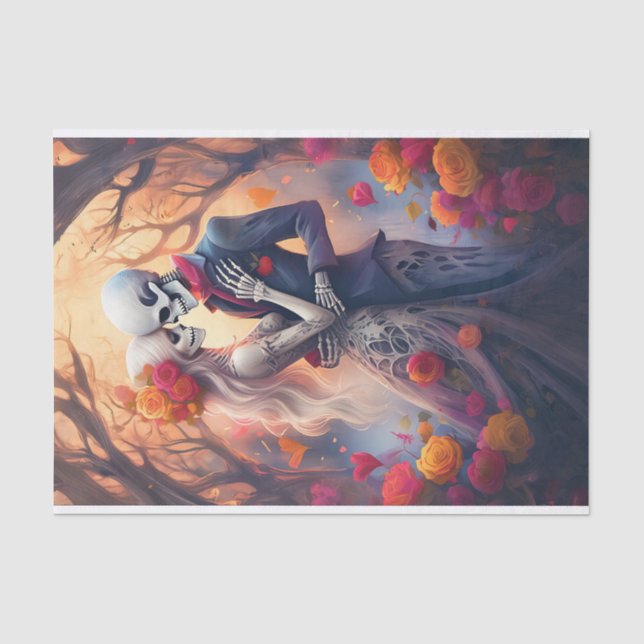 Papier Mousseline Entouré d'Amour Éternel, Firey Gothic Love (Recto)