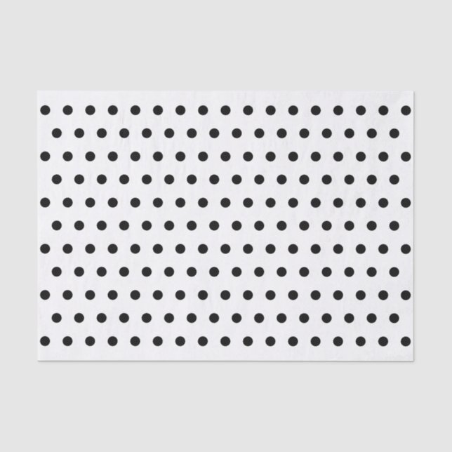 Papier Mousseline Enveloppe-cadeau de l'Cool blanc Pois noir (Recto)