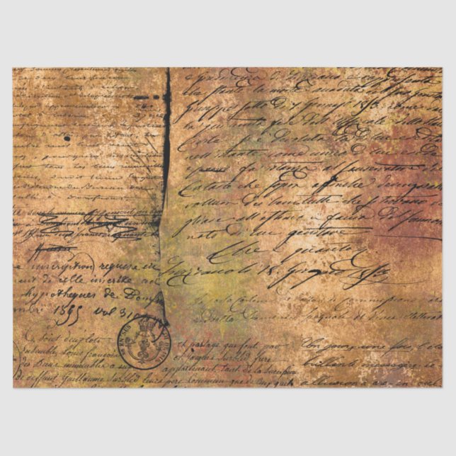 Papier Mousseline Ephemera Autumn Paper Series Design 12 (Recto)