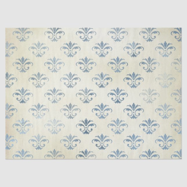 Papier Mousseline Ephemera Blue Paper Series Design 20 (Recto)