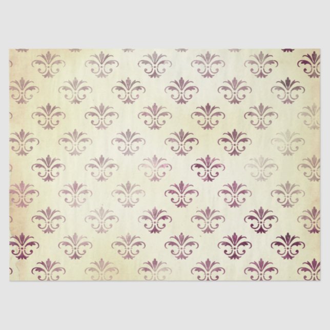 Papier Mousseline Ephemera Bourgogne Papier série Design 2 (Recto)