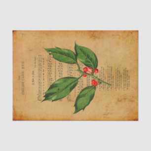 Papier Mousseline Ephemera Chanson chrétienne Un bébé est né Découpa