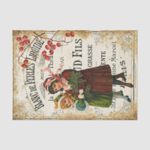 Papier Mousseline Ephemera Cute Kid Théâtre Français Poster Découpag