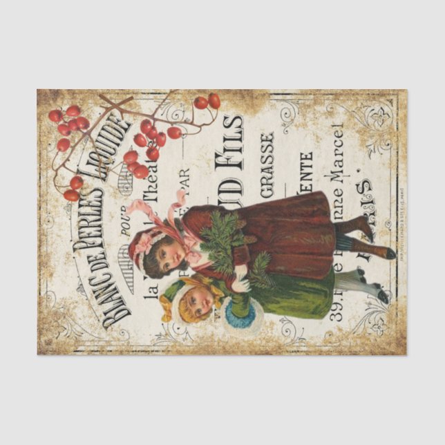 Papier Mousseline Ephemera Cute Kid Théâtre Français Poster Découpag (Recto)