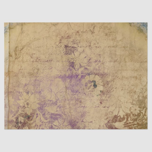 Papier Mousseline Ephemera Distressed Paper Series Design 18 (Recto)