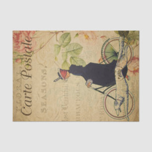 Papier Mousseline Ephemera Française dame sur la page de découpage d
