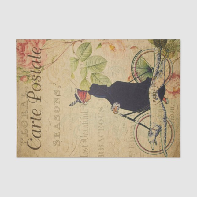 Papier Mousseline Ephemera Française dame sur la page de découpage d (Recto)