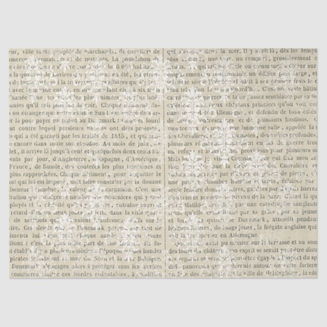 Papier Mousseline Ephemera French Paper Series Design 15 (Recto)