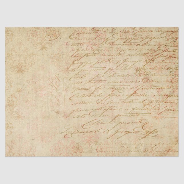 Papier Mousseline Ephemera French Paper Series Design 2 (Recto)