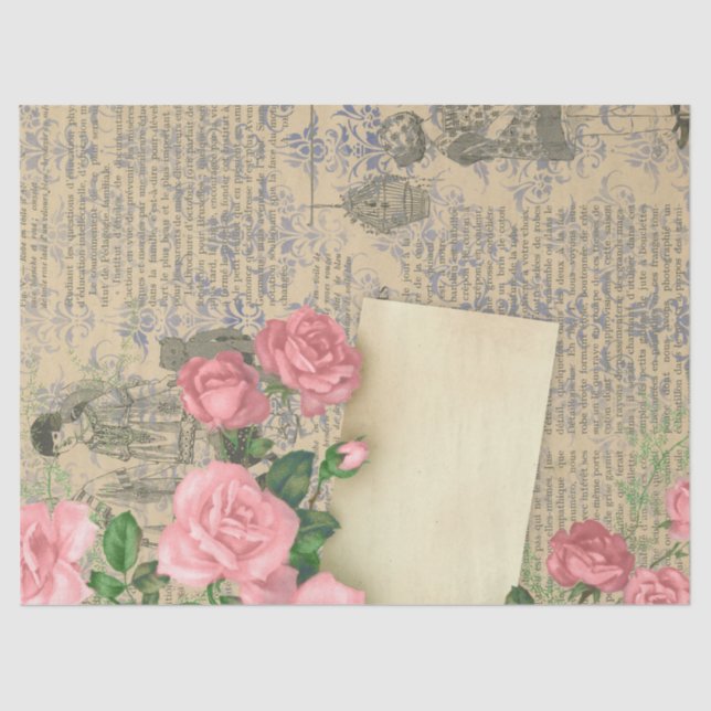 Papier Mousseline Ephemera French Paper Series Design 4 (Recto)