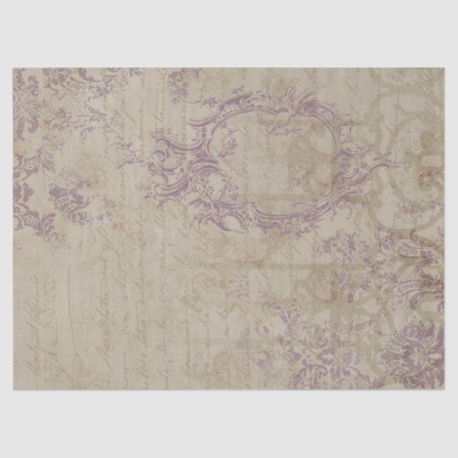 Papier Mousseline Ephemera French Paper Series Design 7 (Recto)