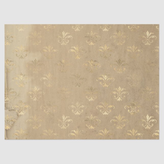 Papier Mousseline Ephemera Gold Paper Series Design 17 (Recto)