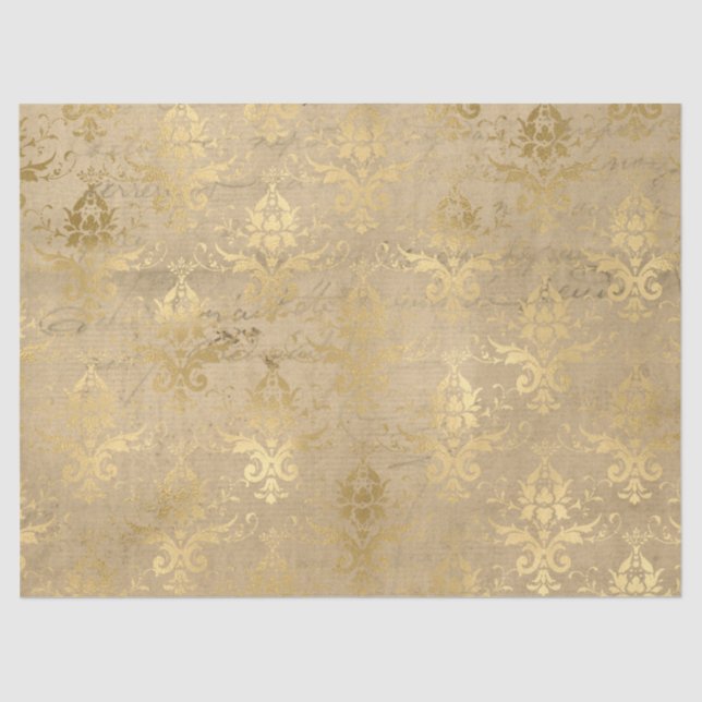 Papier Mousseline Ephemera Gold Paper Series Design 19 (Recto)