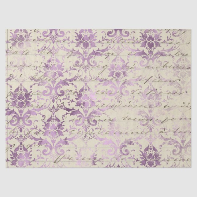 Papier Mousseline Ephemera Lavendar Papier Series Design 19 (Recto)